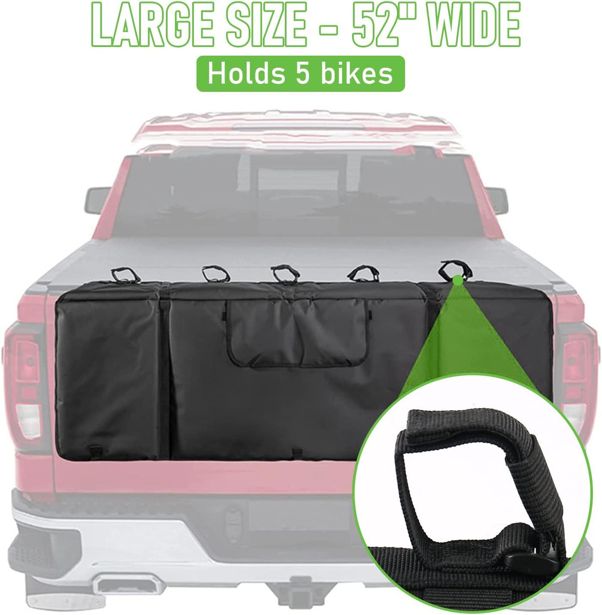 Tailgate Pad for Mountain Bikes with Tool Pockets and Bike Fixing Straps L178