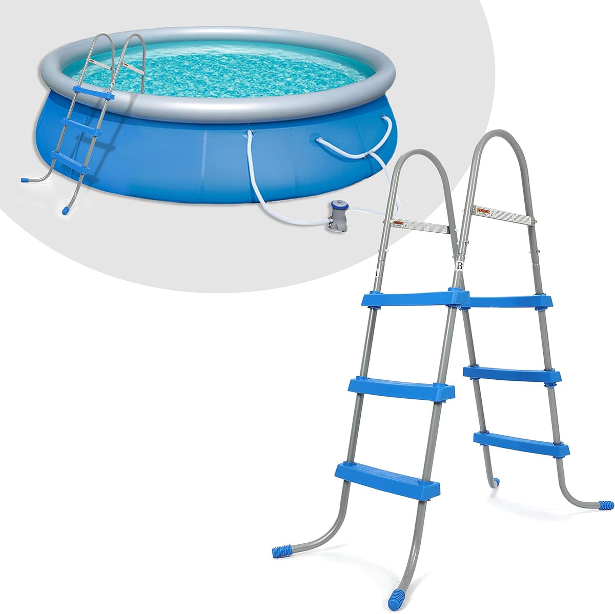 36 inch Steel Pool Ladder 3 Steps K1198