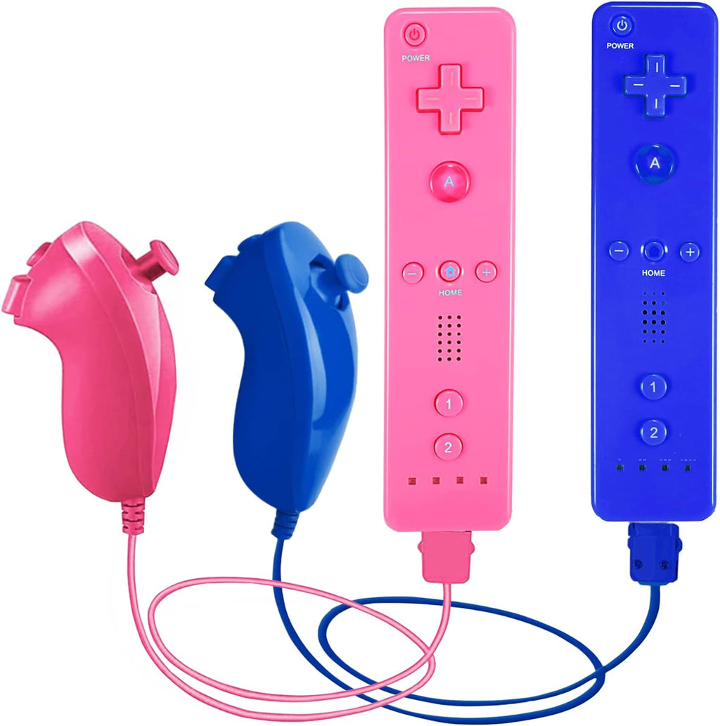 2 Pack Remote Controller and Nunchuck Joystick with Silicone Case and Wrist Strap H333533