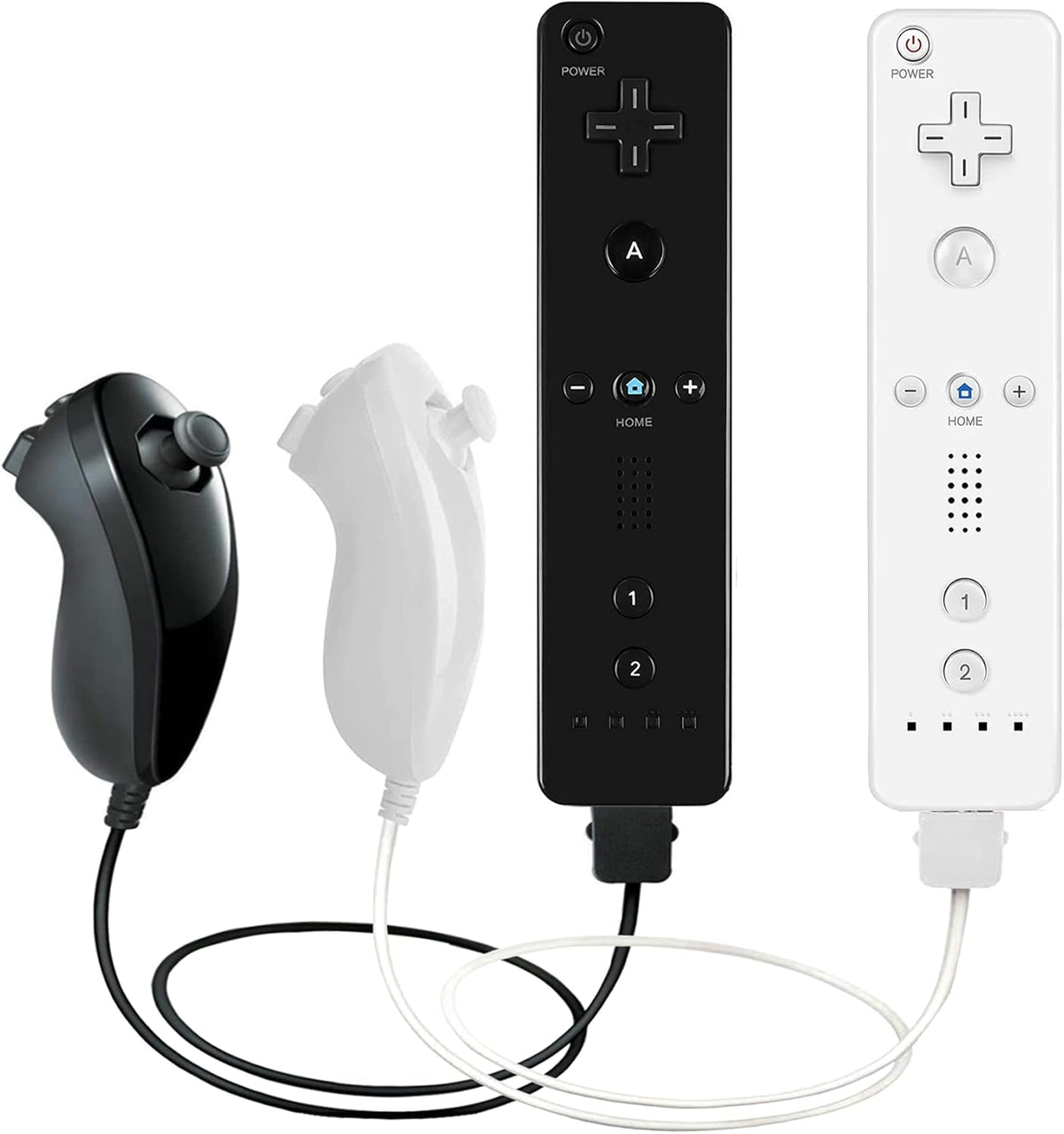 2 Pack Remote Controller and Nunchuck Joystick with Silicone Case and Wrist Strap H333533