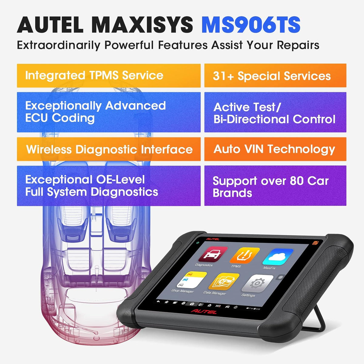 Bi-Directional TPMS Scan Tool with Full TPMS Diagnostics V341