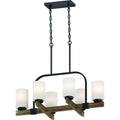 6 Light Pillar Candle Chandelier X5016