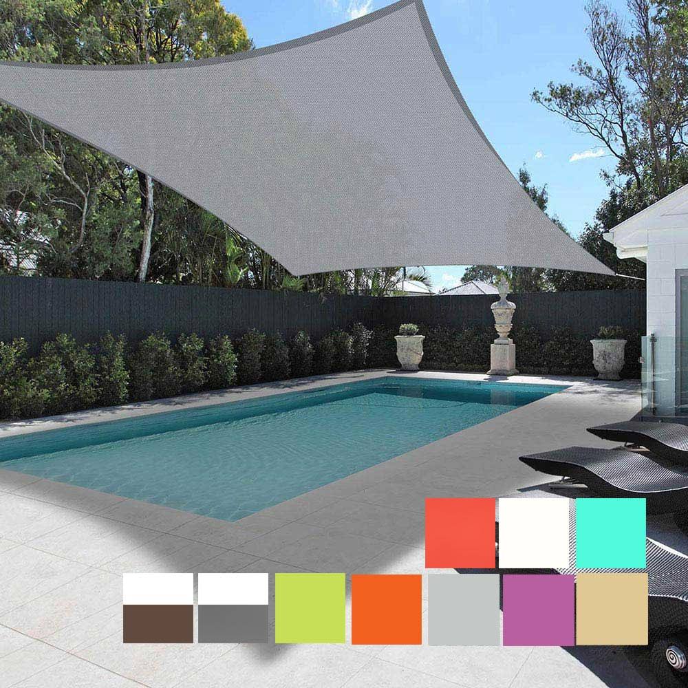 Rectangle Sun Sail Shade Canopy 20ftx16ft Desert Sand D7670
