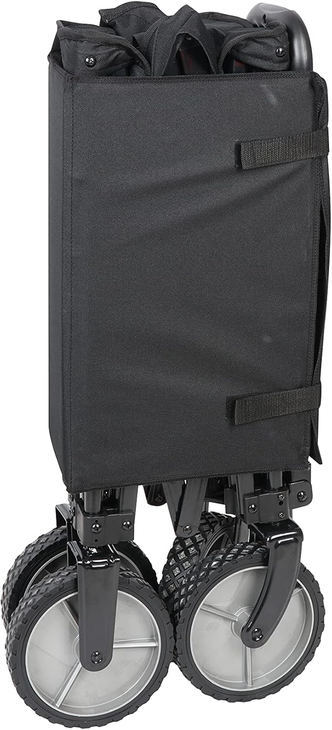Black Folding Collapsible Camp Wagon Cart Y72752