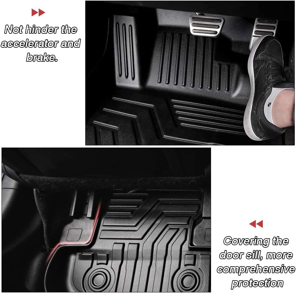 3D All Weather TPE Floor Mats 2 Row Liner Set K201