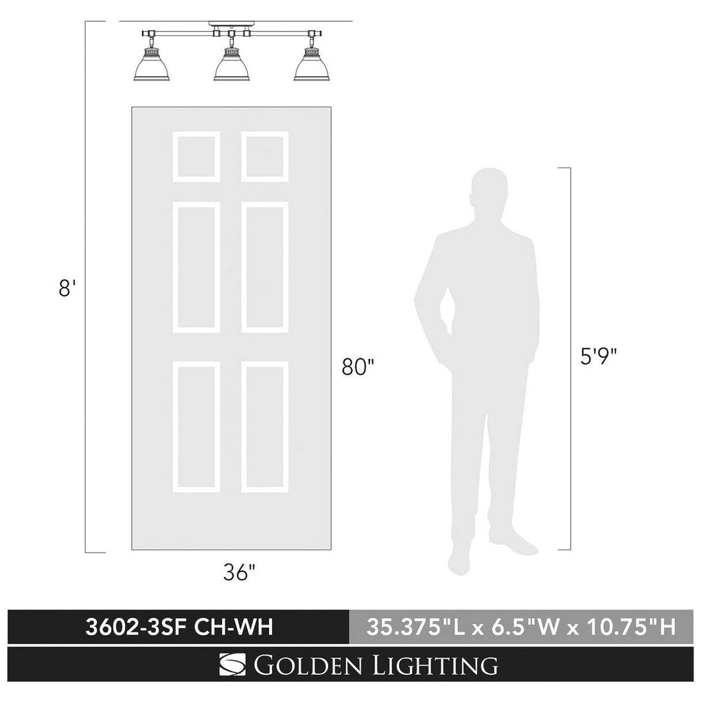 3 Light Semi-Flush Track Light H67997