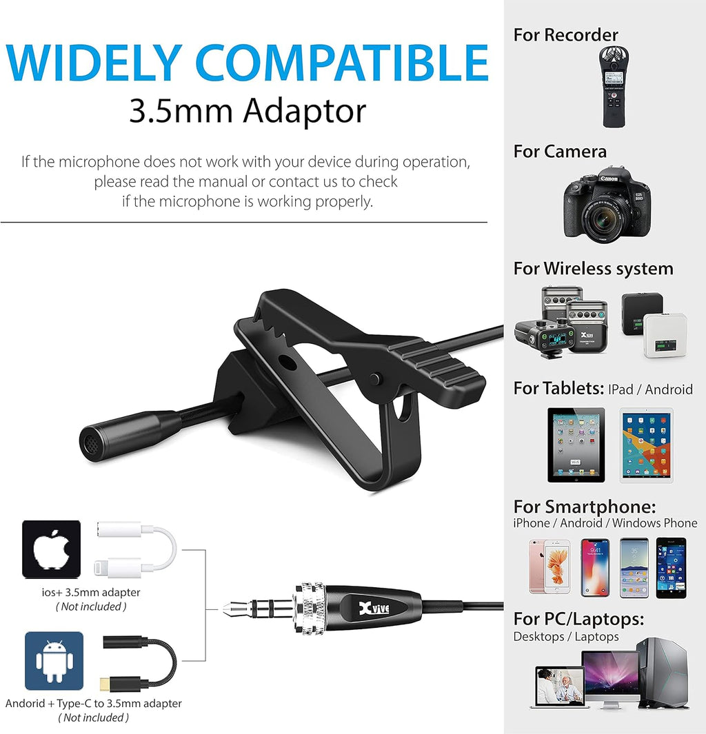 Wearable Microphone for Wireless Lavalier Microphone System R7366