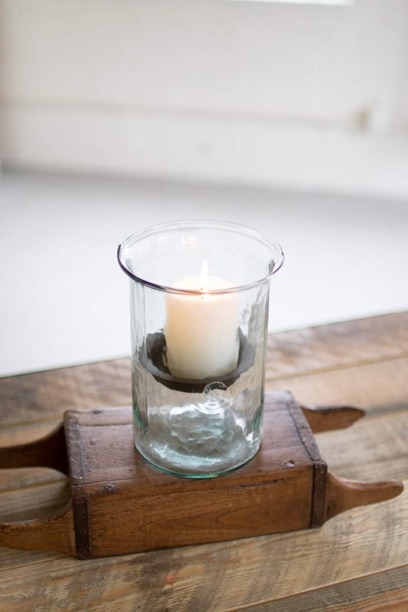 Decorative Glass Hurricane Candle Holder 8 Inch T324592