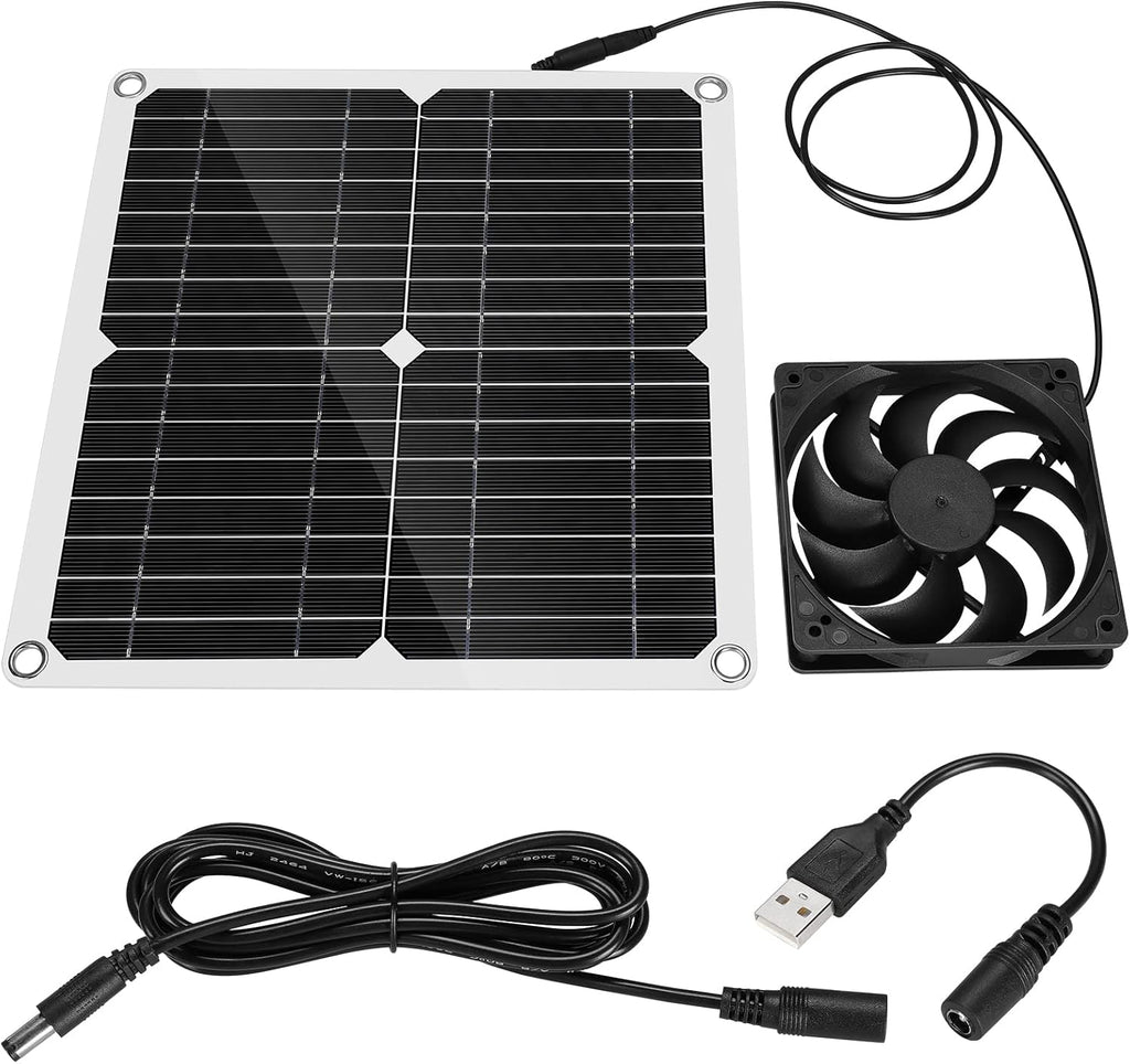 20W 16V USB Solar Powered Exhaust Fan Waterproof O22395