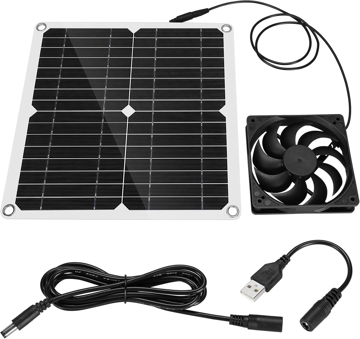 20W 16V USB Solar Powered Exhaust Fan Waterproof O22395