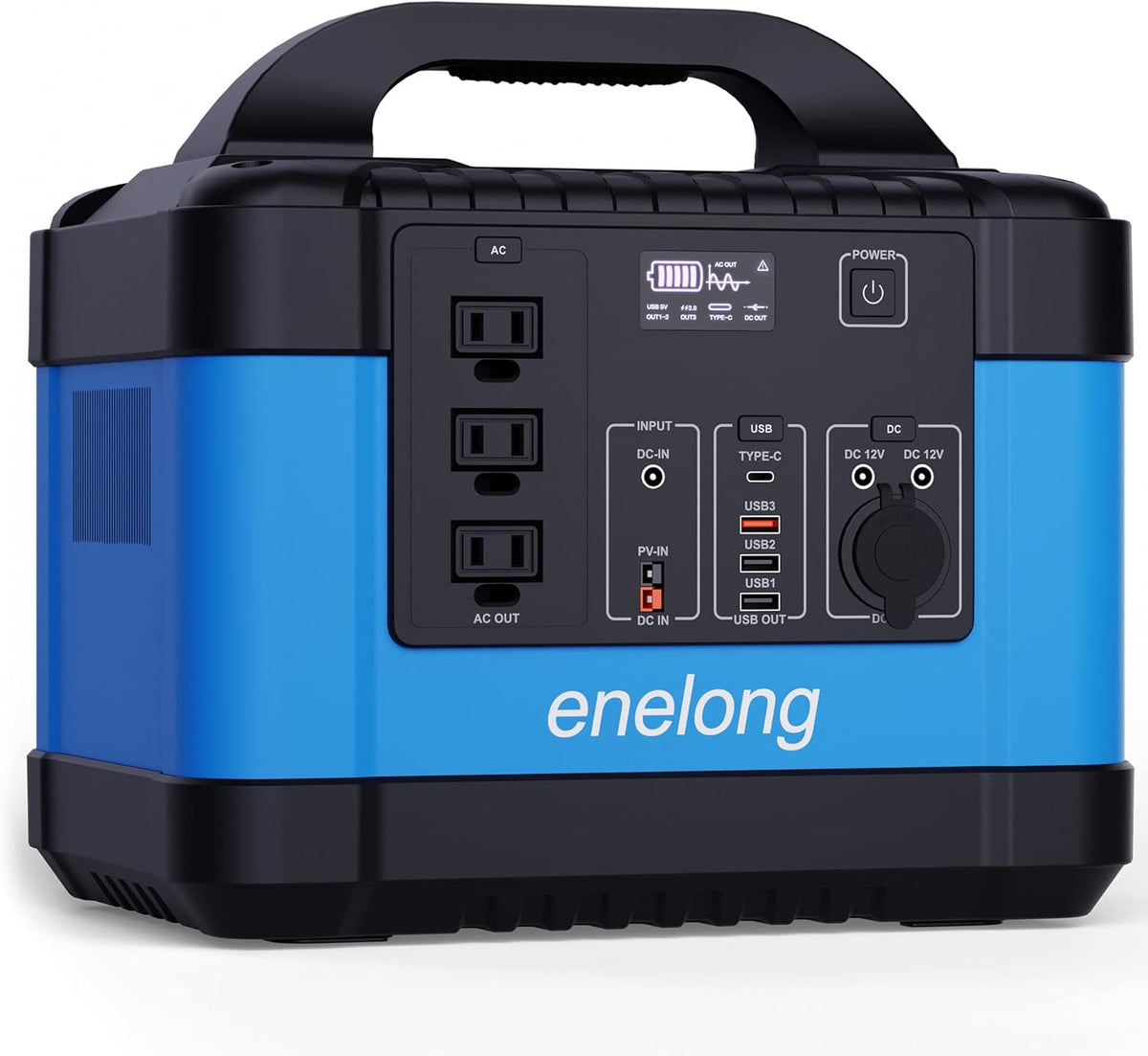 1100Wh 1200W Portable Power Station with 3x110V AC Outlets D29704