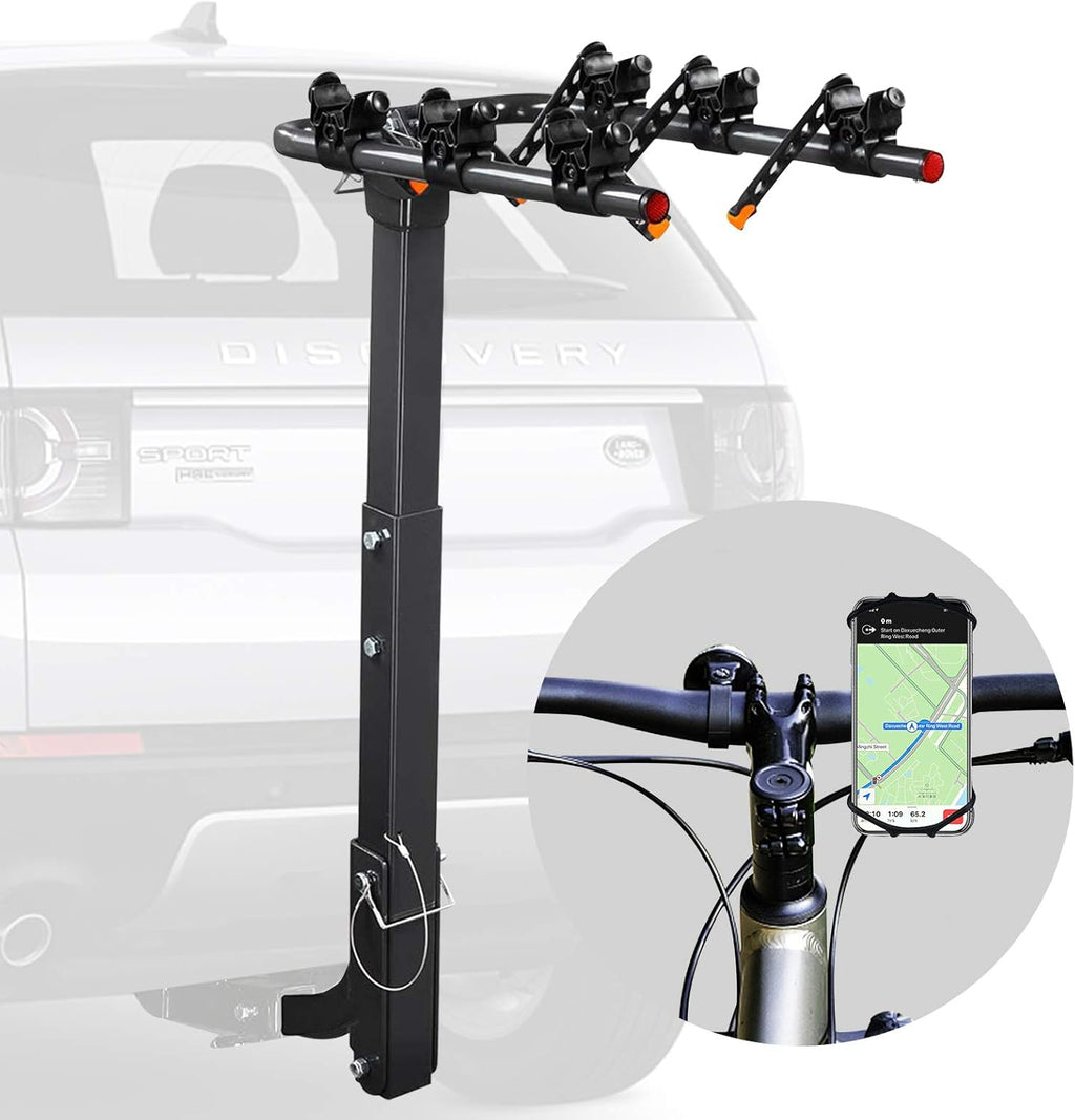 Bicycle Hitch Rack Foldable Bike Carrier Rack with 2'' Hitch Receiver O2190