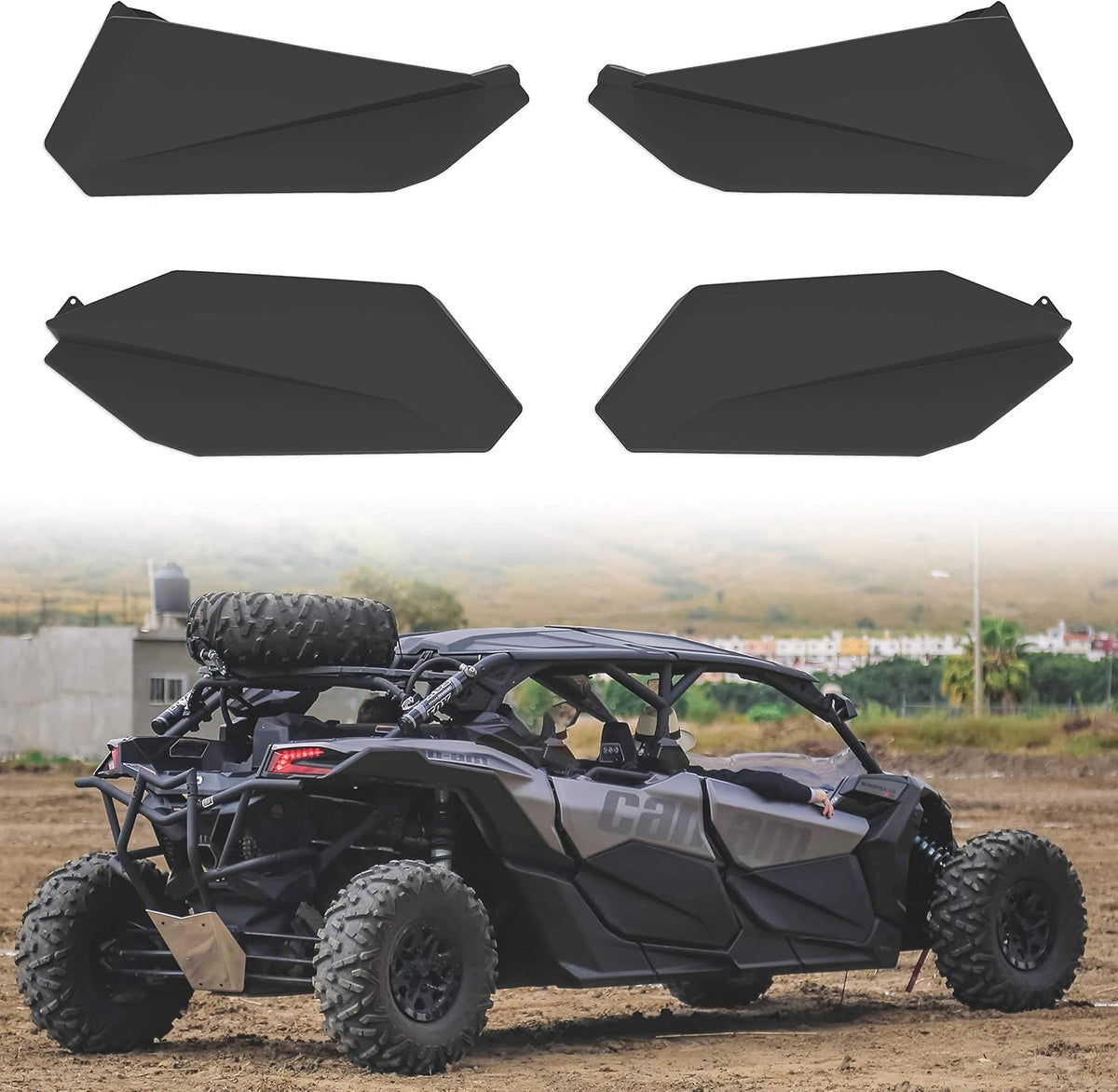 Lower Door Inserts Panels with Built-in Metal Frame (4 Doors, Front & Rear) N250