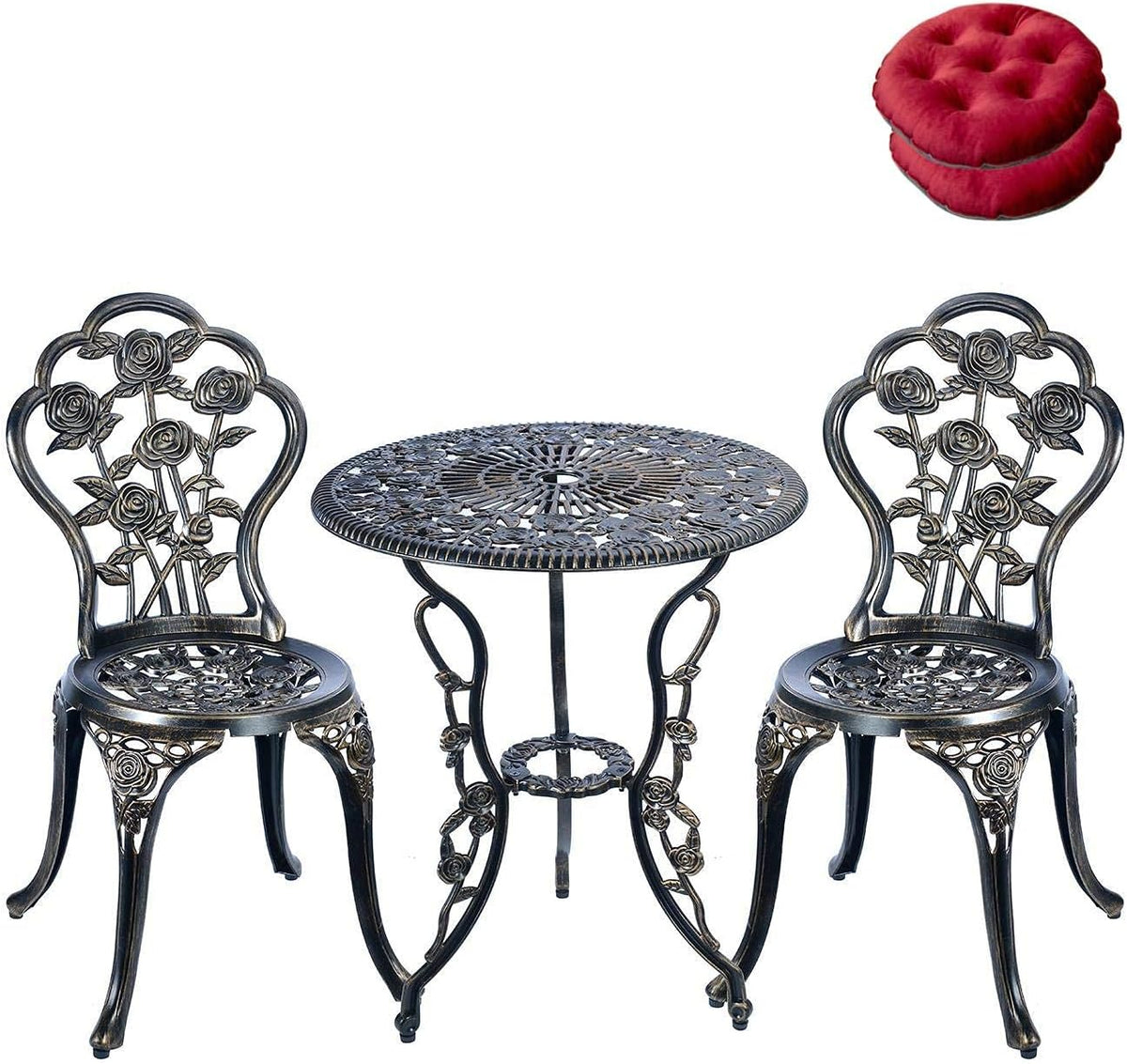 5-Piece Cast Aluminum Patio Bistro Table Set T5930