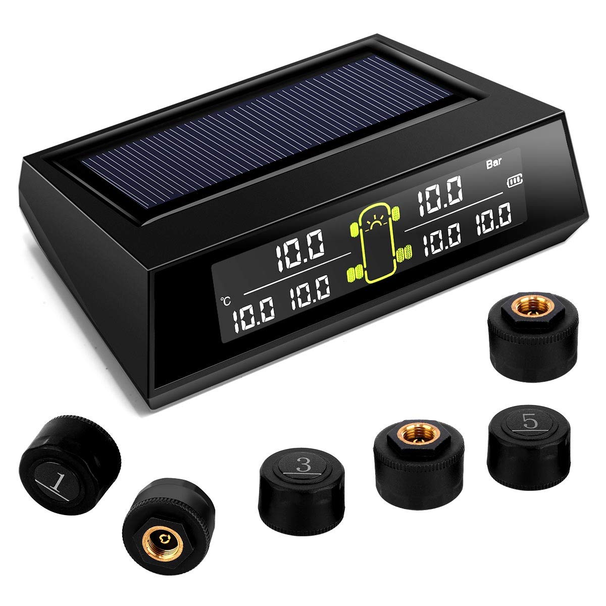 Tire Pressure Monitoring System with 6 Tire External Sensors H150600