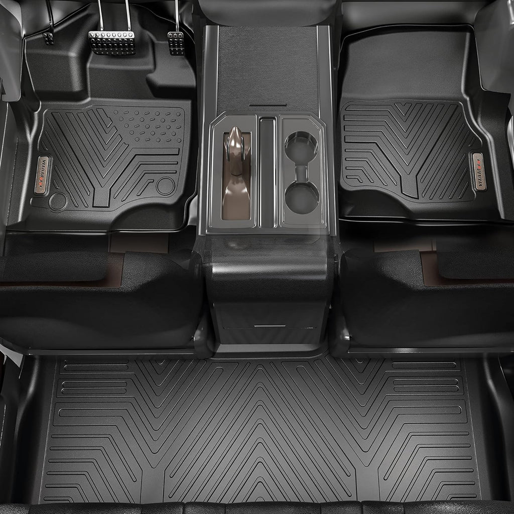 Custom Fit All-Weather Floor Mats 1st & 2nd Row Black D99750