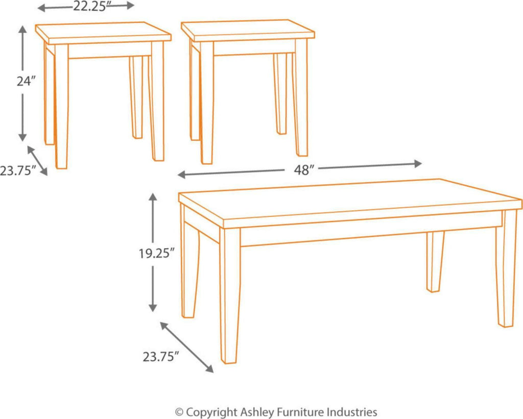 3-Piece Occasional Table Set Black W665