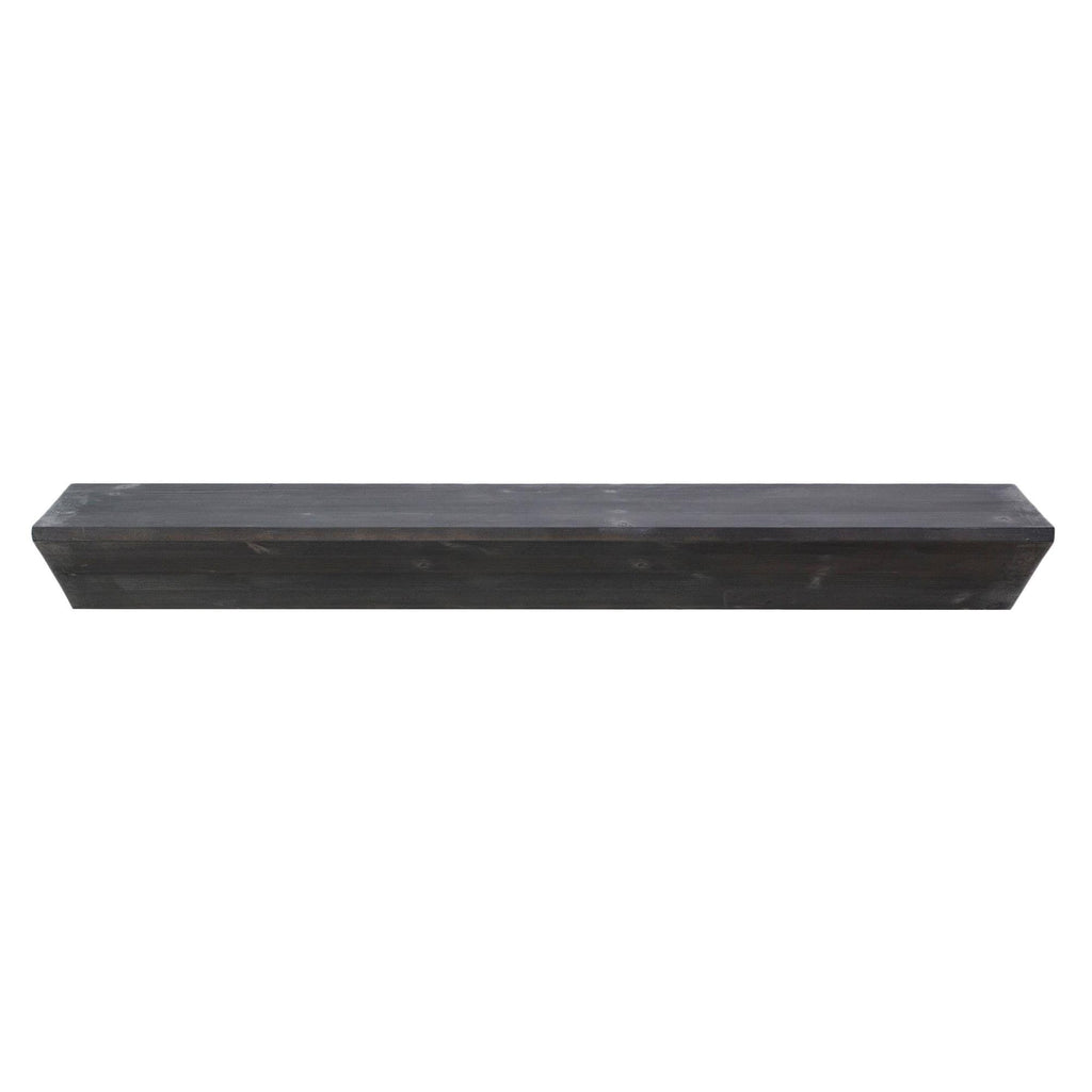 Large Black Wood Floating Wall Shelf D994415