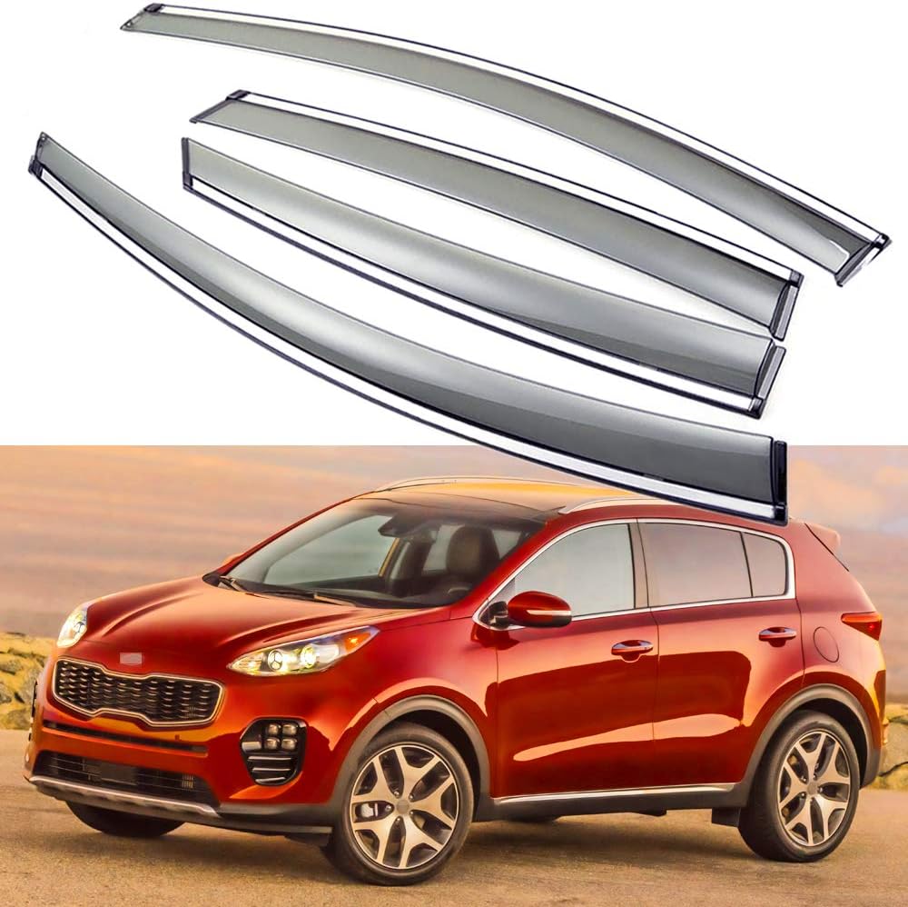 Car Window Visor Vent Shade Deflector Sun Rain Fog Guard K491
