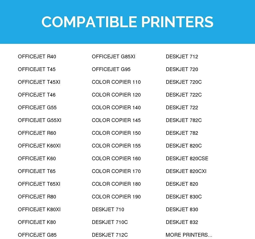 Remanufactured Ink Cartridge Replacements 3 Black 2 Color 5-Pack D912502