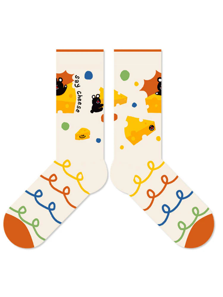 Black Bear Cotton Socks F42759
