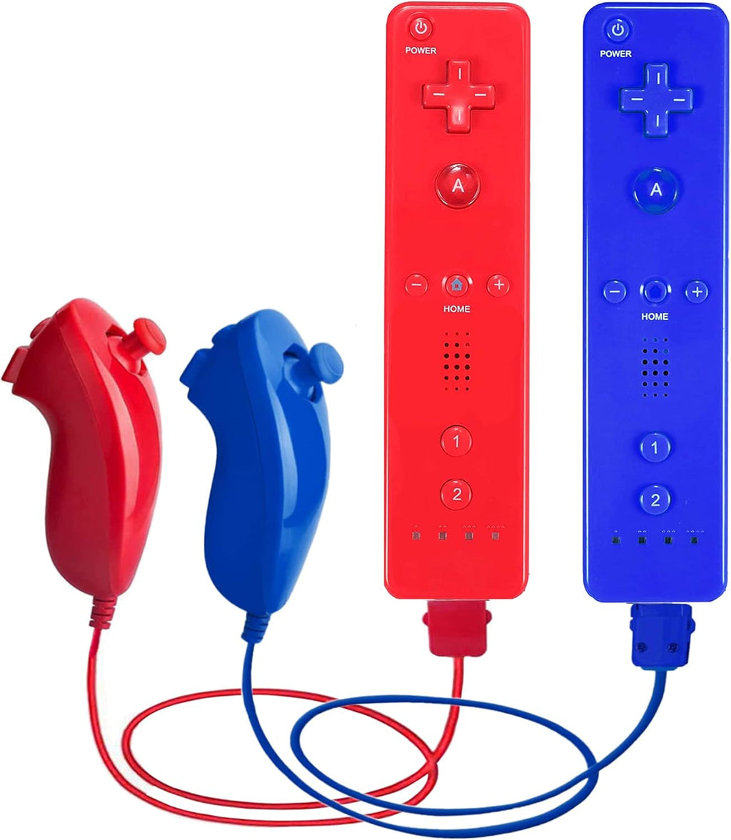 2 Pack Remote Controller and Nunchuck Joystick with Silicone Case and Wrist Strap H333533