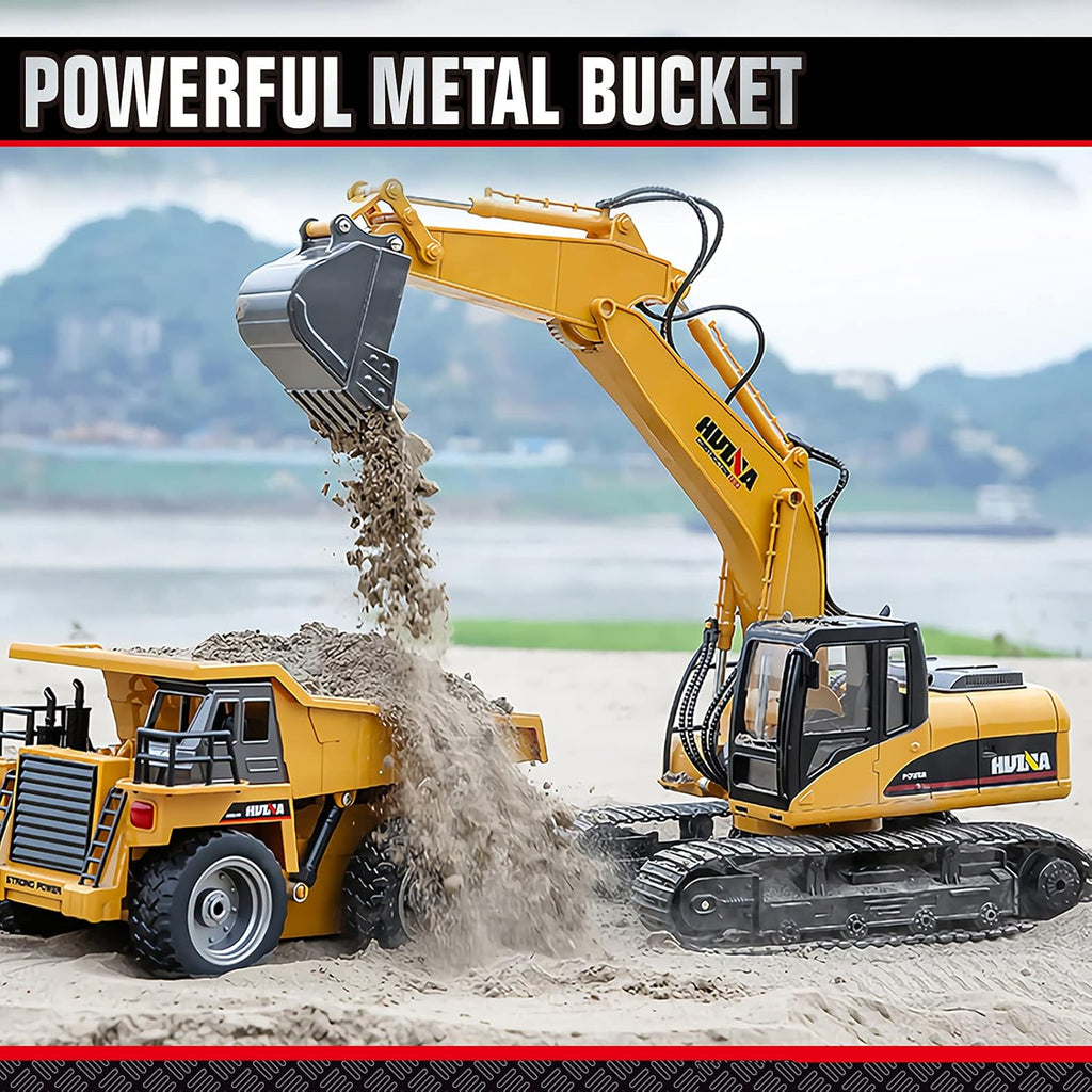 Remote Control Excavator Toy 1/14 Scale 15 Channel RC Excavator D7400