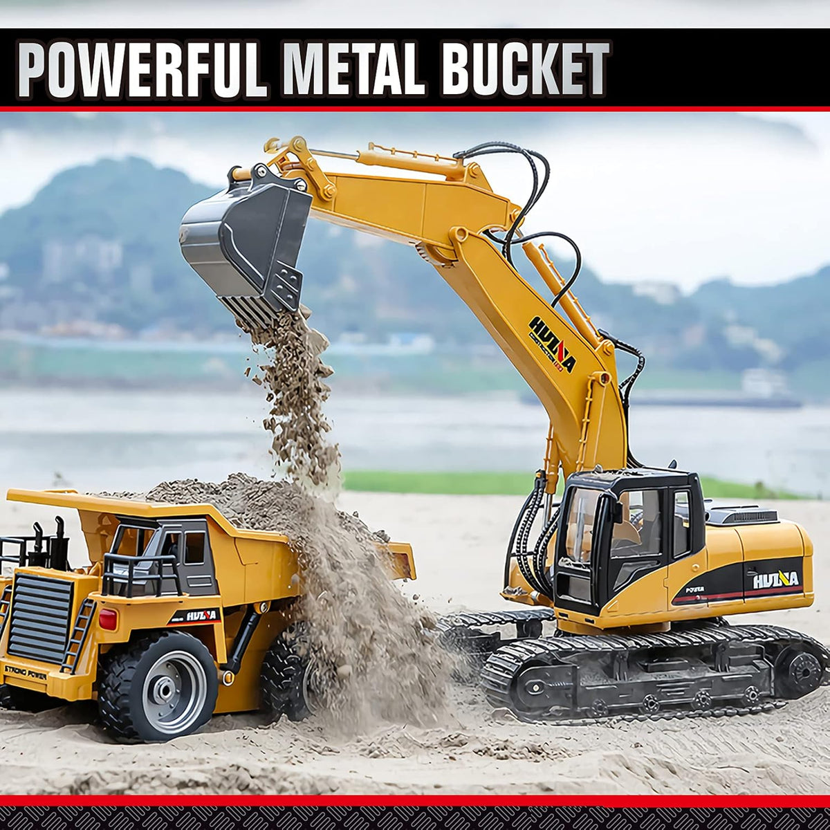 Remote Control Excavator Toy 1/14 Scale 15 Channel RC Excavator D7400