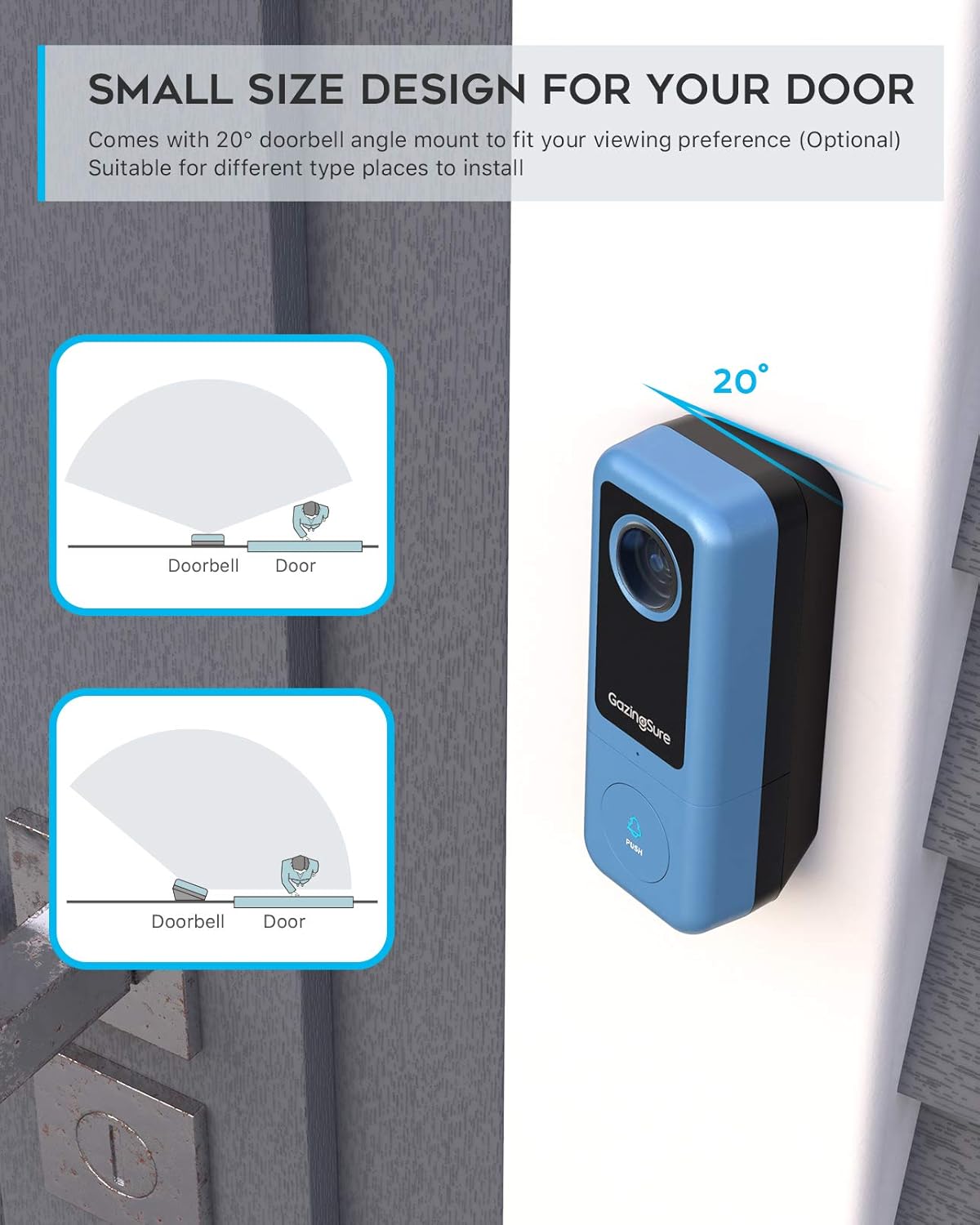 2K WiFi Video Doorbell Camera with Chime J414864