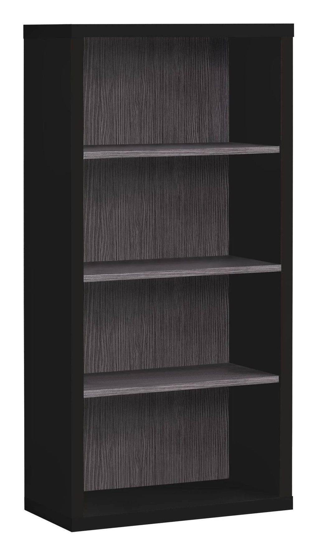 Black Grey Adjustable Shelves Bookcase O300