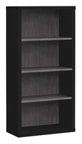 Black Grey Adjustable Shelves Bookcase O300
