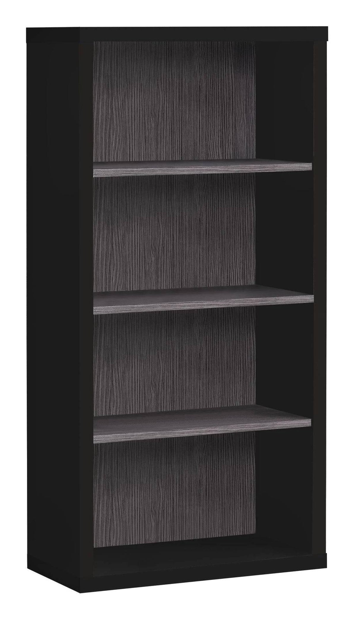 Black Grey Adjustable Shelves Bookcase O300