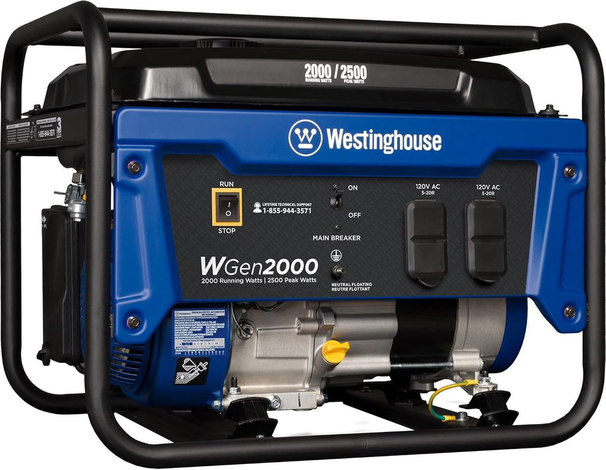 Portable Gas Powered Generator 3600 Rated 4650 Peak Watts L6415