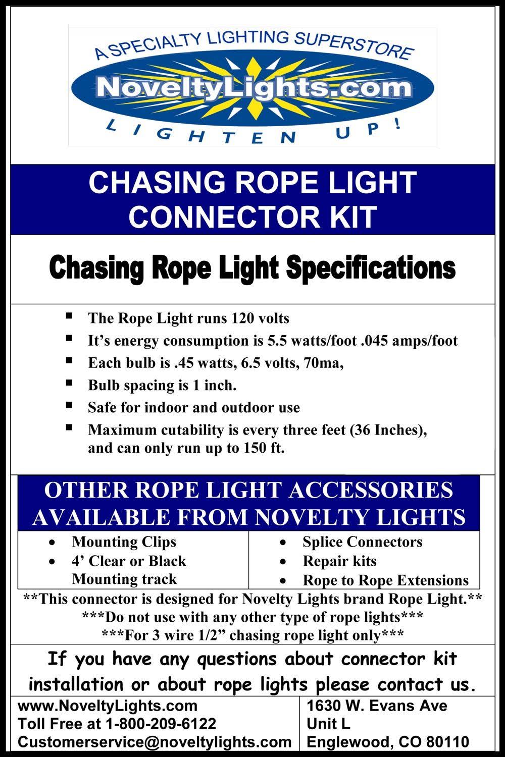 Incandescent Rope Light Spool, 150', Custom Cuttable, 1/2 inch Diameter Y471591