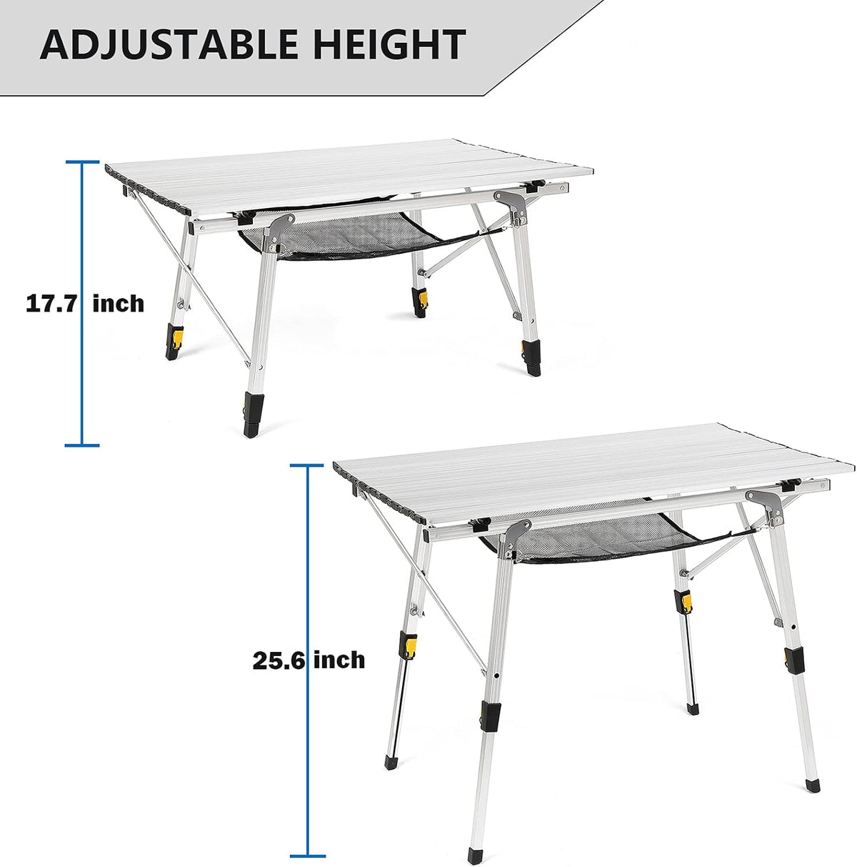 Folding Portable Camping Table with Aluminum Legs B6008