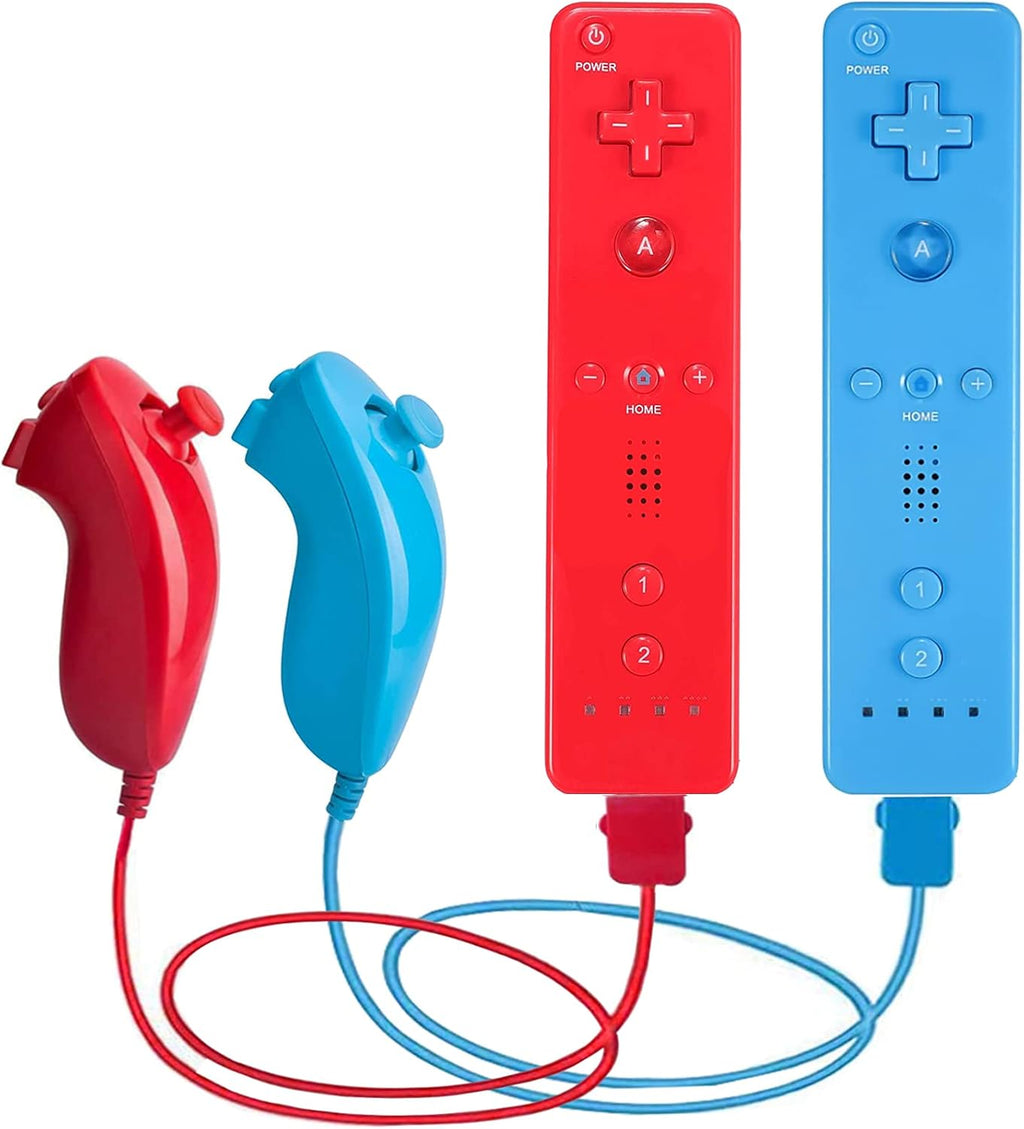2 Pack Remote Controller and Nunchuck Joystick with Silicone Case and Wrist Strap H333533