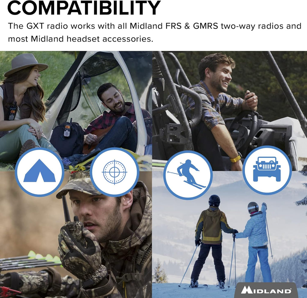 50 Channel Waterproof GMRS Two-Way Radio Black/Yellow Pair Pack R71273