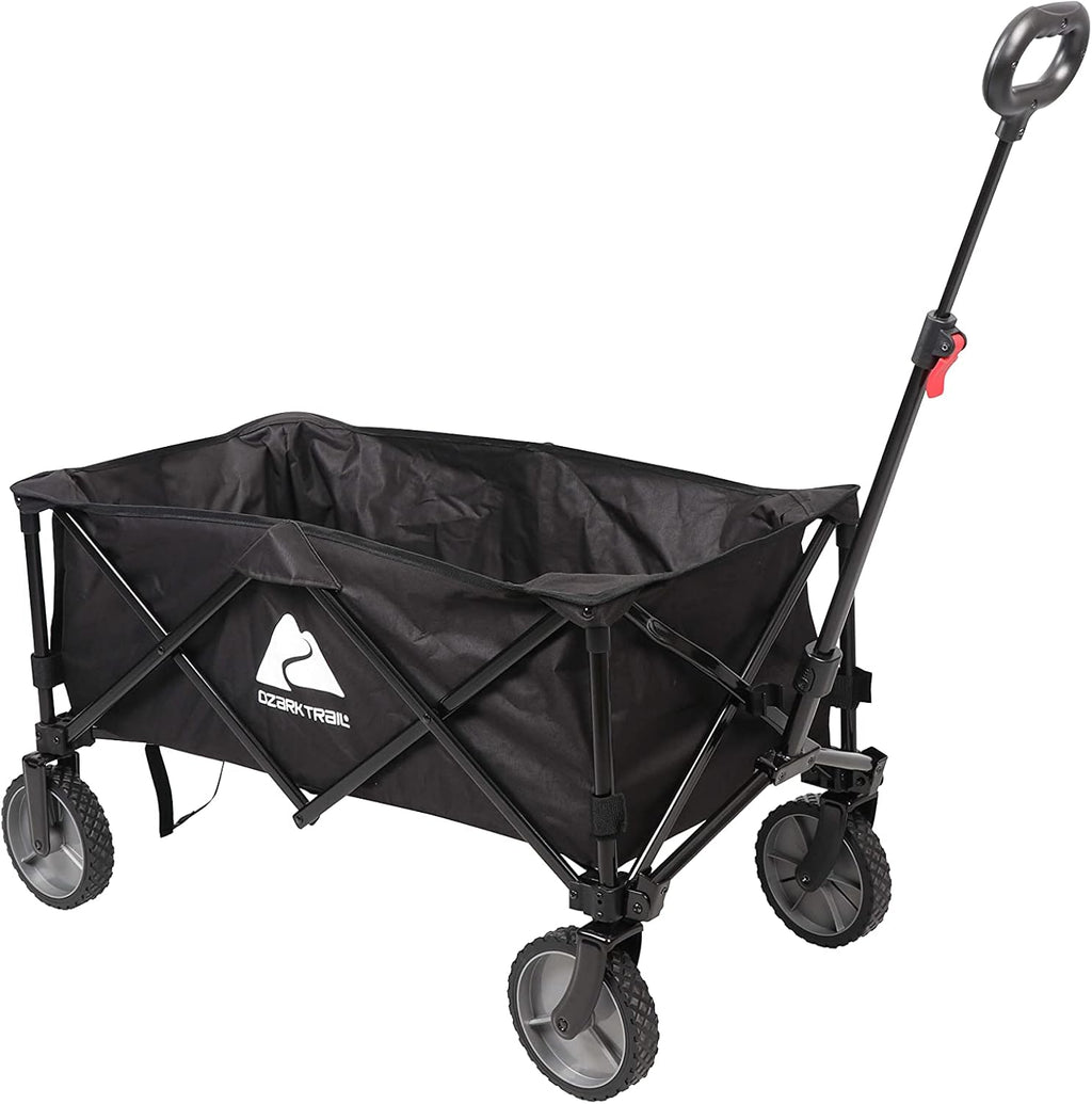 Black Folding Collapsible Camp Wagon Cart Y72752