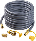 24 Feet 1/2 Inch Natural Gas Grill Hose with Quick Connect Fittings Q348118