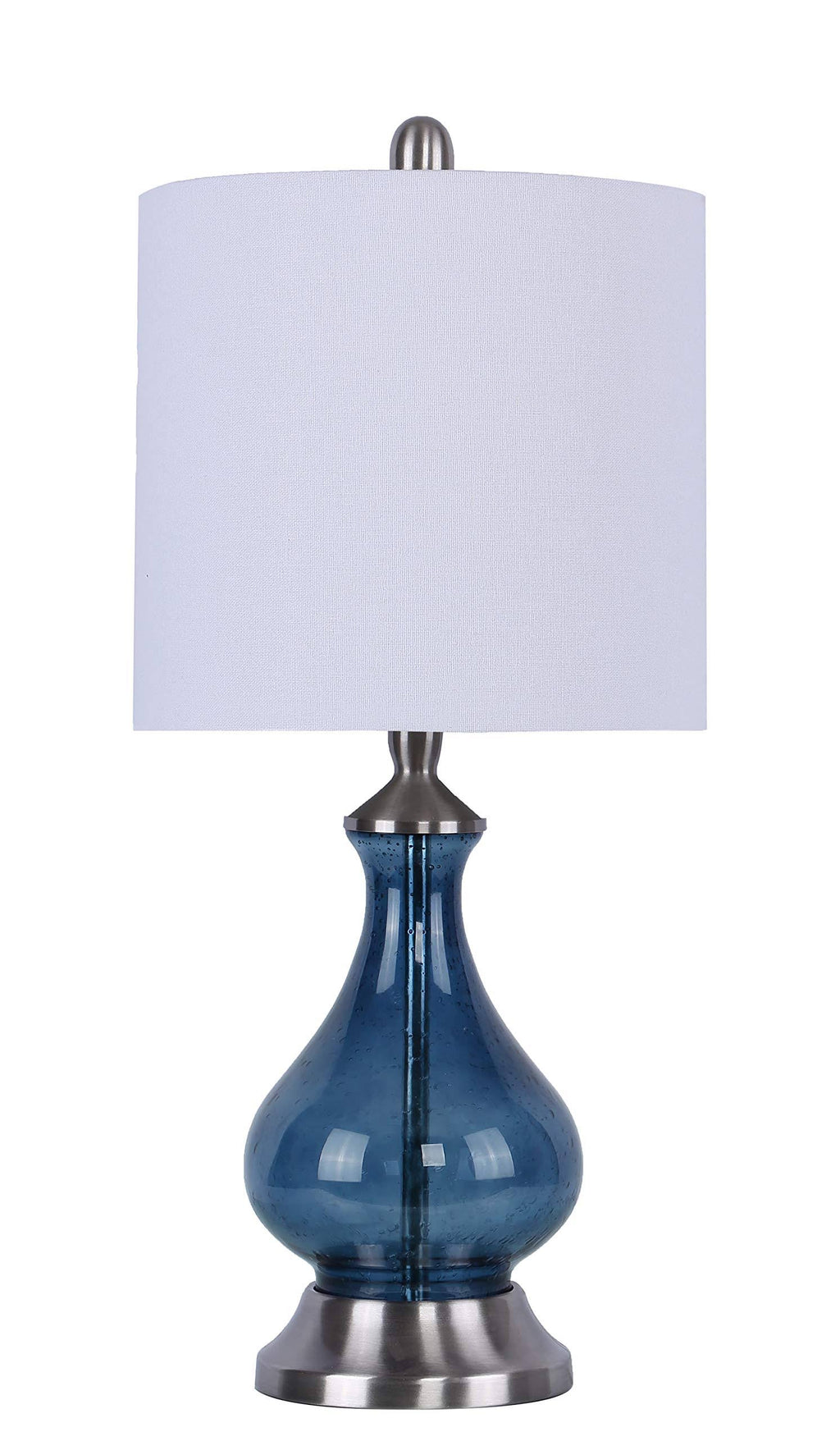 Sapphire Blue Seeded Glass Accent Lamp A412119
