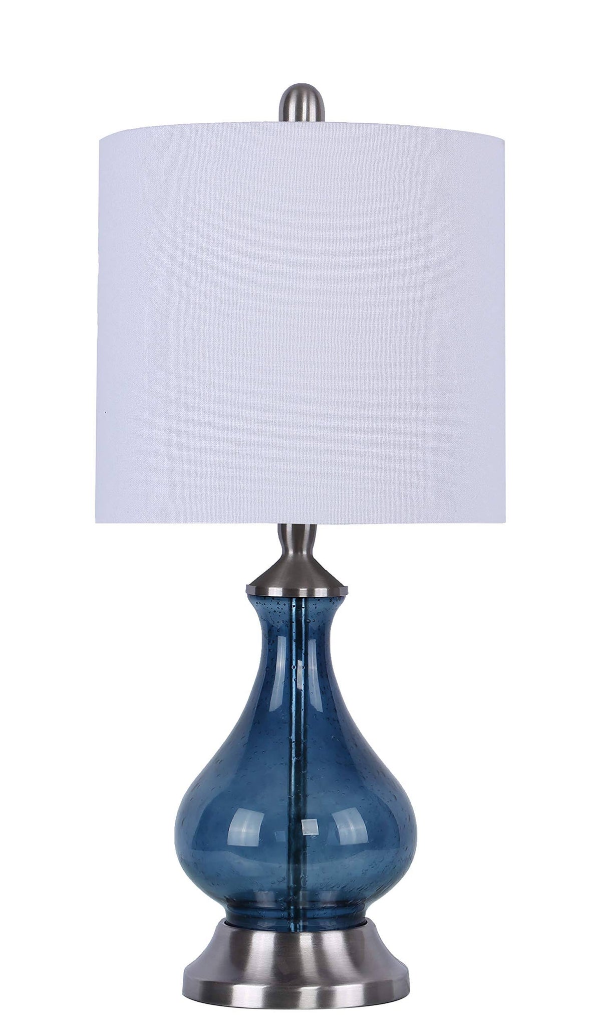 Sapphire Blue Seeded Glass Accent Lamp A412119