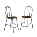 Wood Seat Counter Stool Set of 2 U430