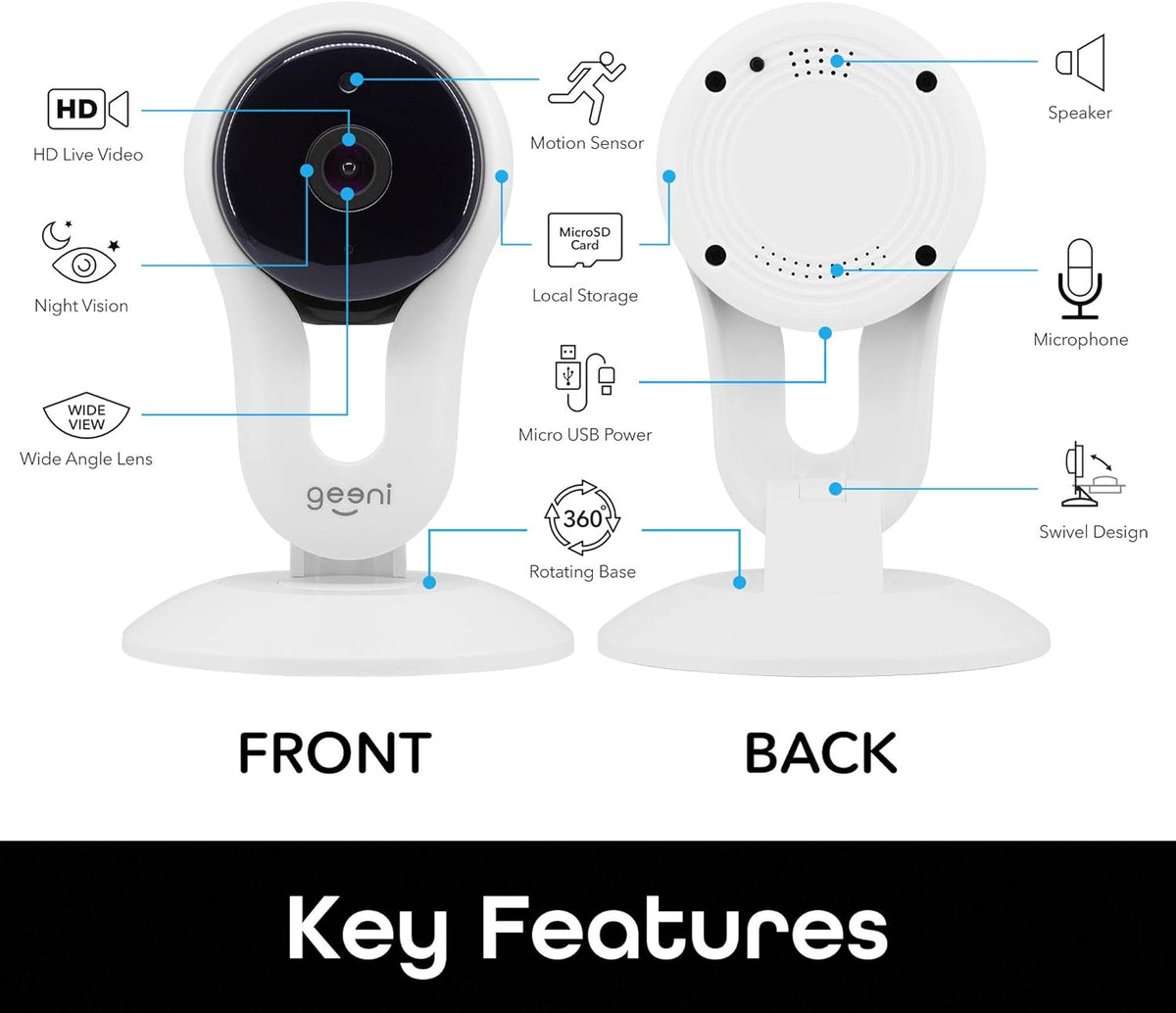 1080p HD Indoor Smart Security Camera Pack of 2 I4602