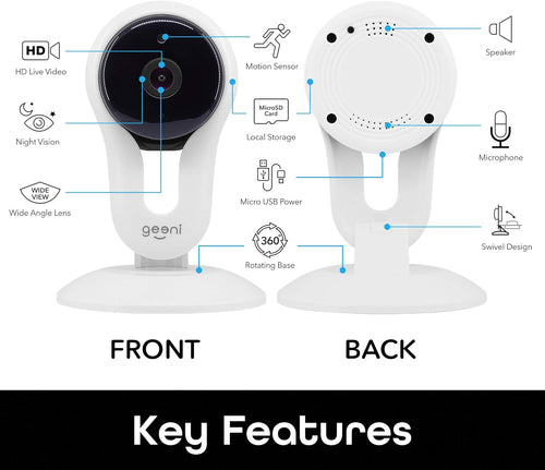 1080p HD Indoor Smart Security Camera Pack of 2 I4602