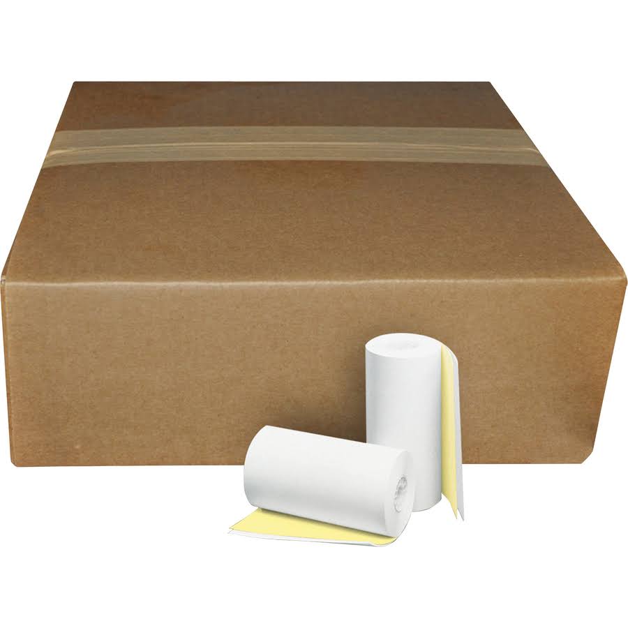 Two Ply Receipt Rolls 4 1/2x22 x 90 ft White/Canary 24/Carton J986087