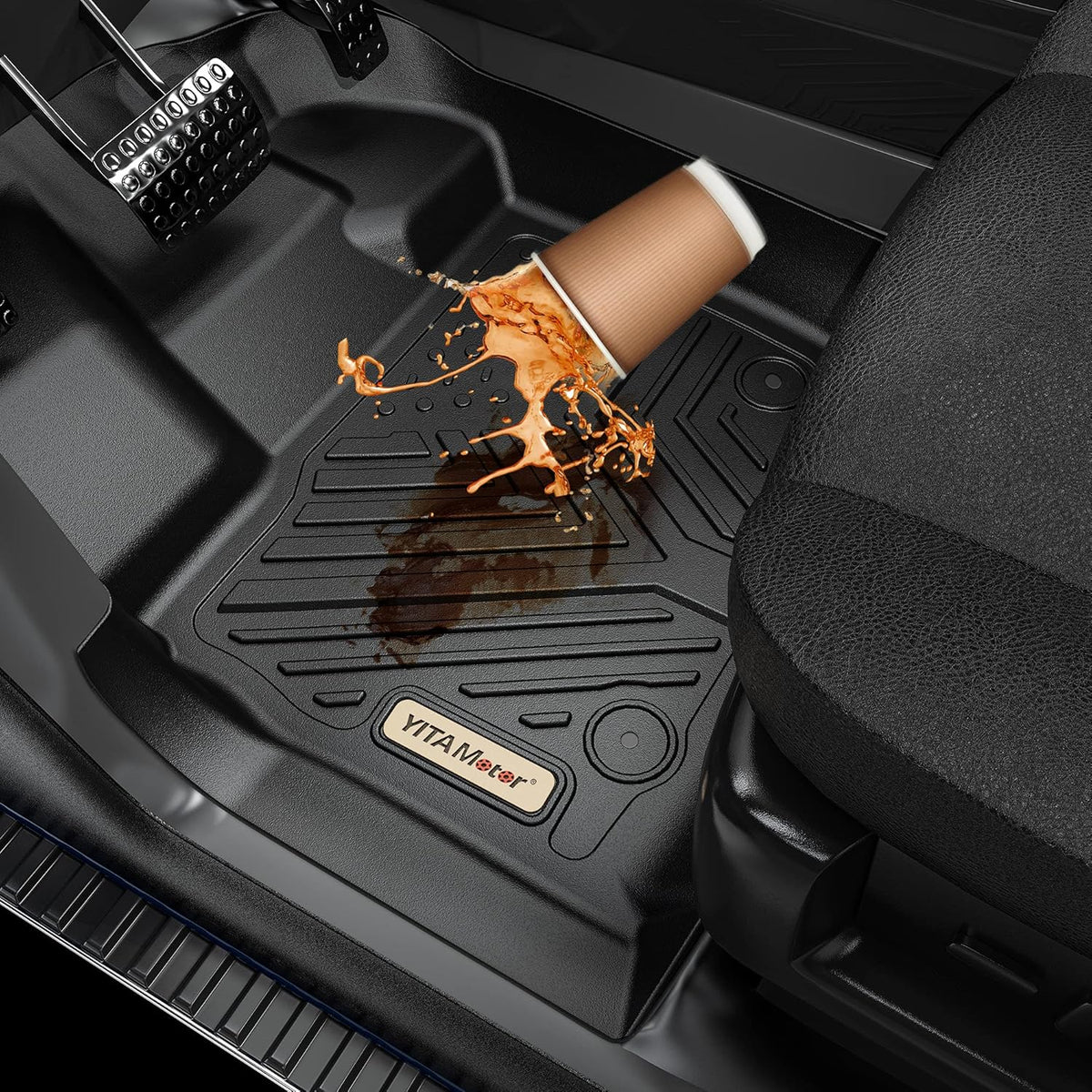 Custom Fit All-Weather Floor Mats 1st & 2nd Row Black D99750
