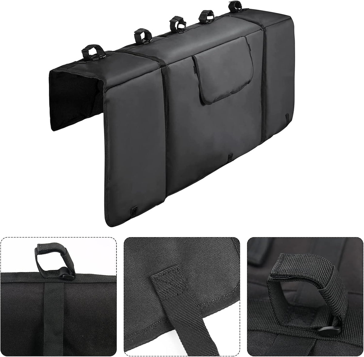 Tailgate Pad for Mountain Bikes with Tool Pockets and Bike Fixing Straps L178