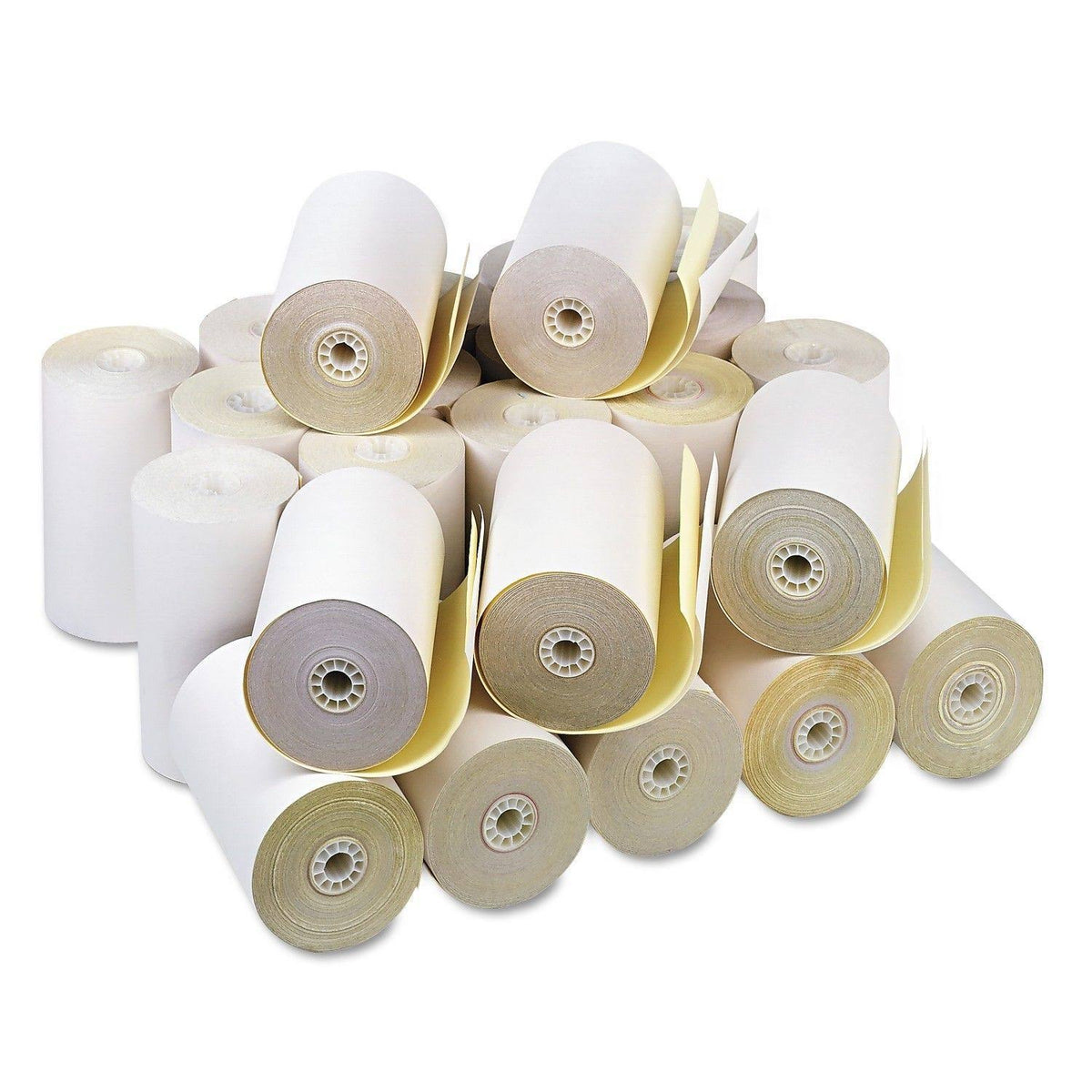 Two Ply Receipt Rolls 4 1/2x22 x 90 ft White/Canary 24/Carton J986087