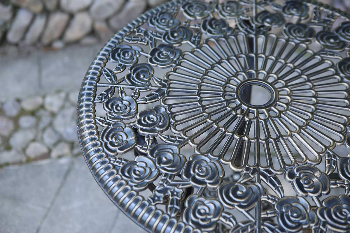 5-Piece Cast Aluminum Patio Bistro Table Set T5930