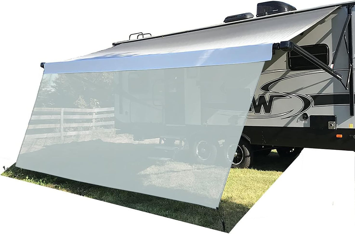 Beige Mesh RV Awning Sun Shade Screen U4142